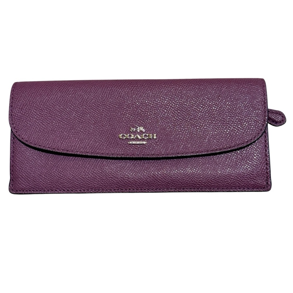 CoachPurple long envelope wallet.